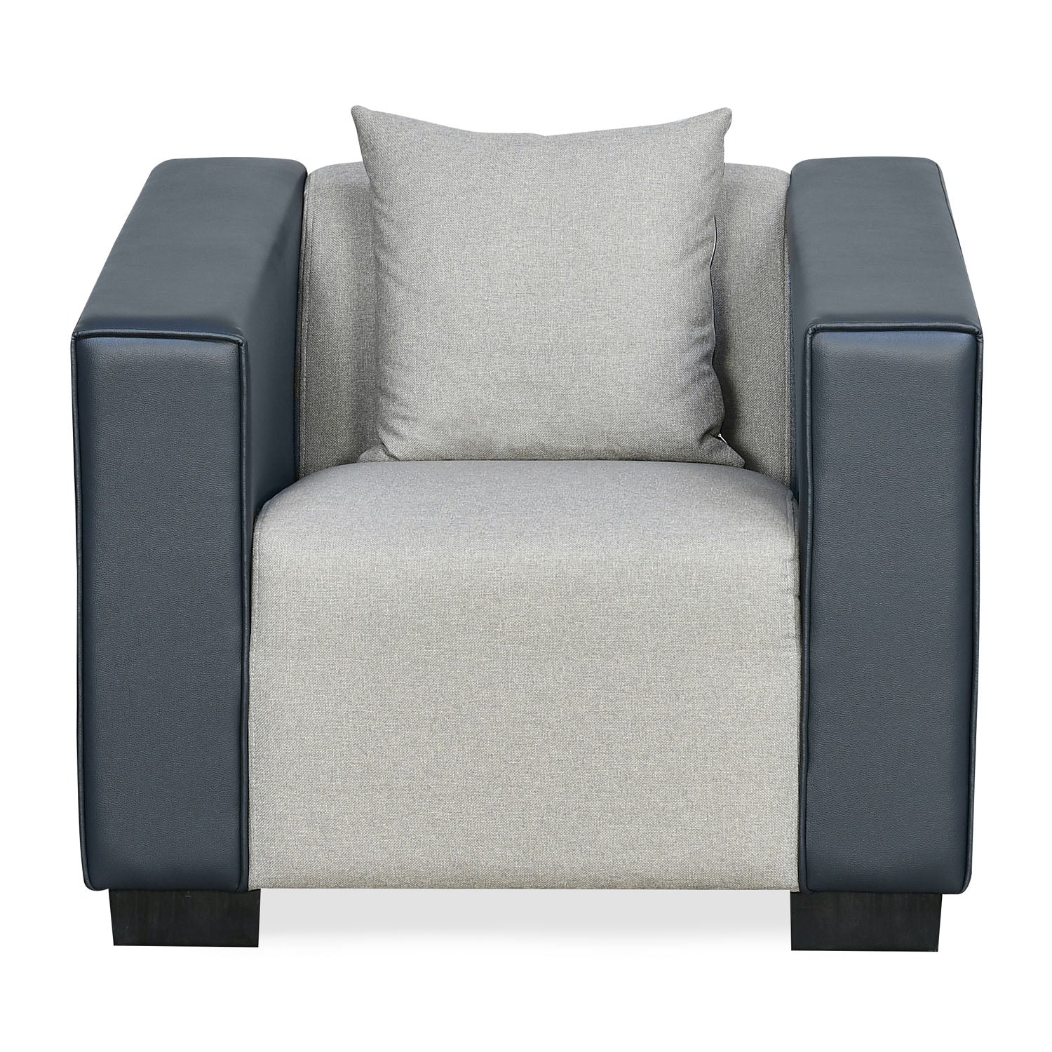 Corbin Fabric 1 Seater Sofa (Grey)