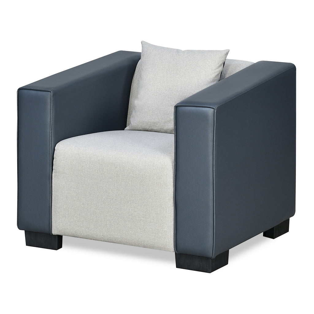 Corbin Fabric 1 Seater Sofa (Grey)