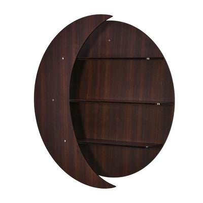 Crest Engineered Wood Wall Shelf (Walnut)