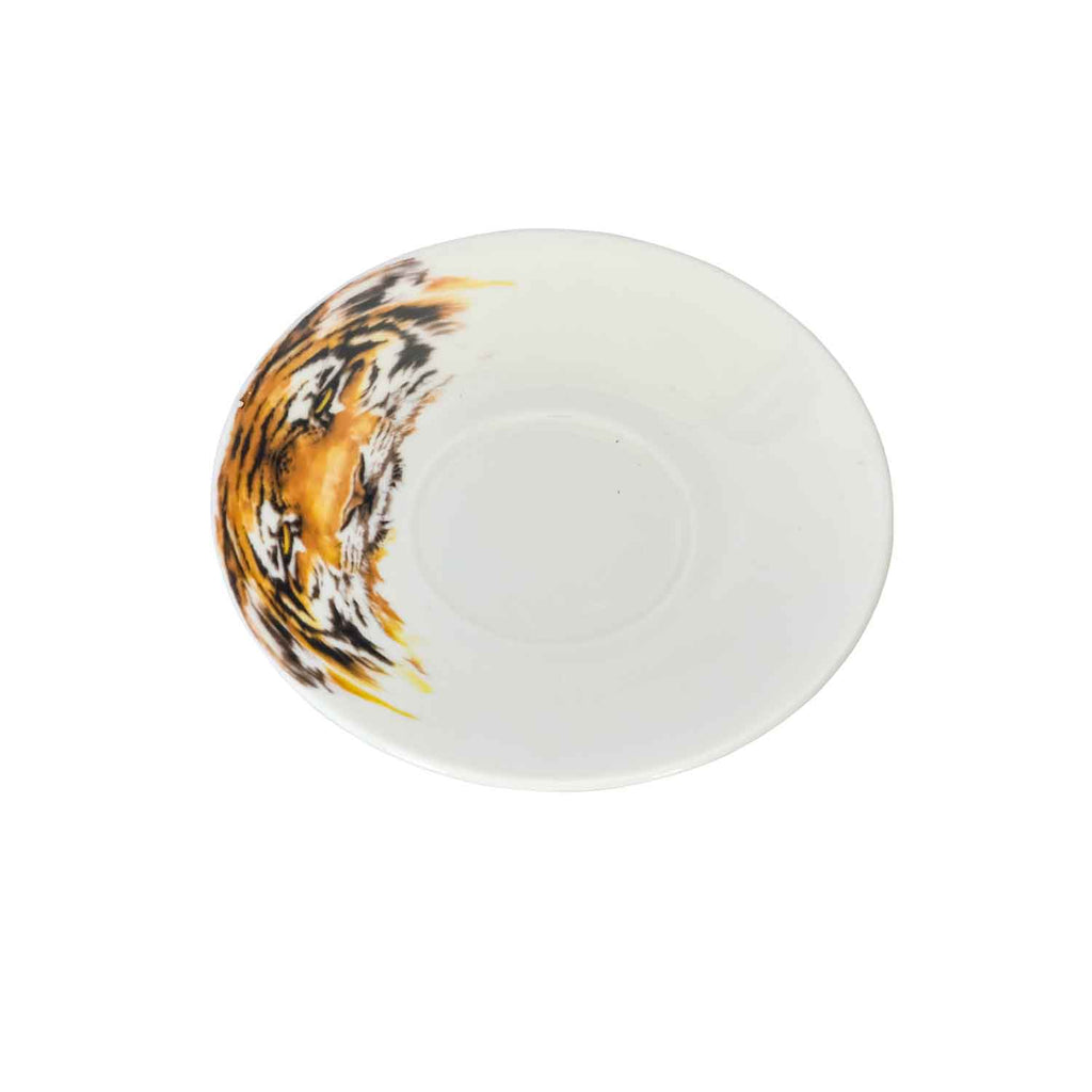 Tiger Print Cup & Saucer Set of 12 Multicolor 170 ml