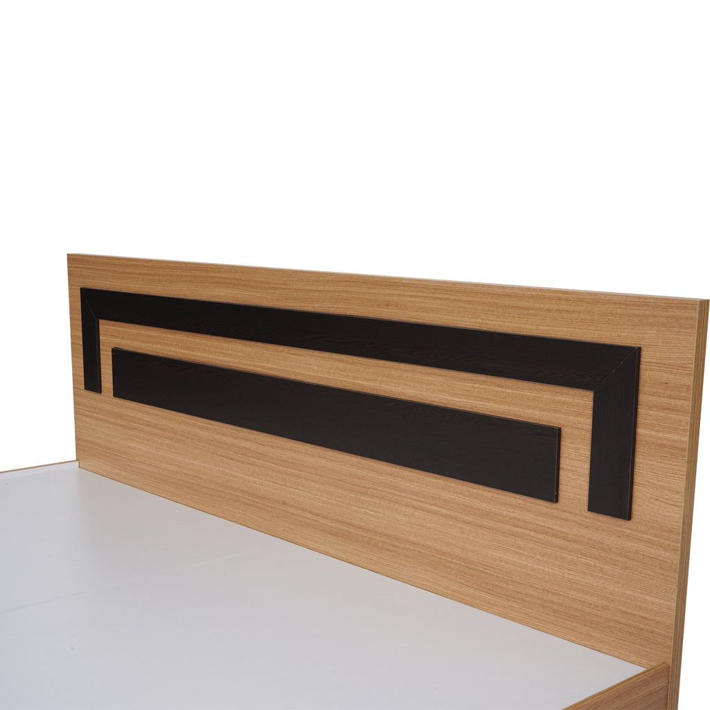 Cyril Engineered Wood Without Storage Queen Bed (Urban Teak)