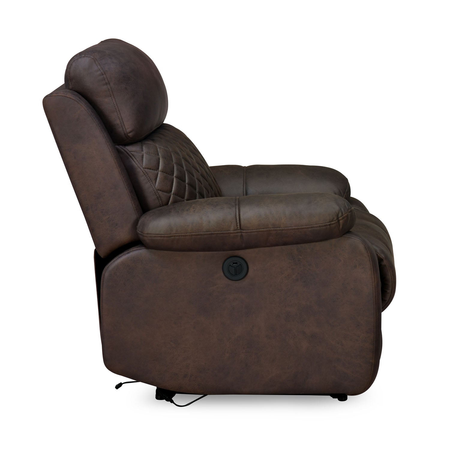 Dallas 1 Seater Fabric Electric Recliner (Brown)