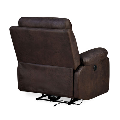 Dallas 1 Seater Fabric Electric Recliner (Brown)