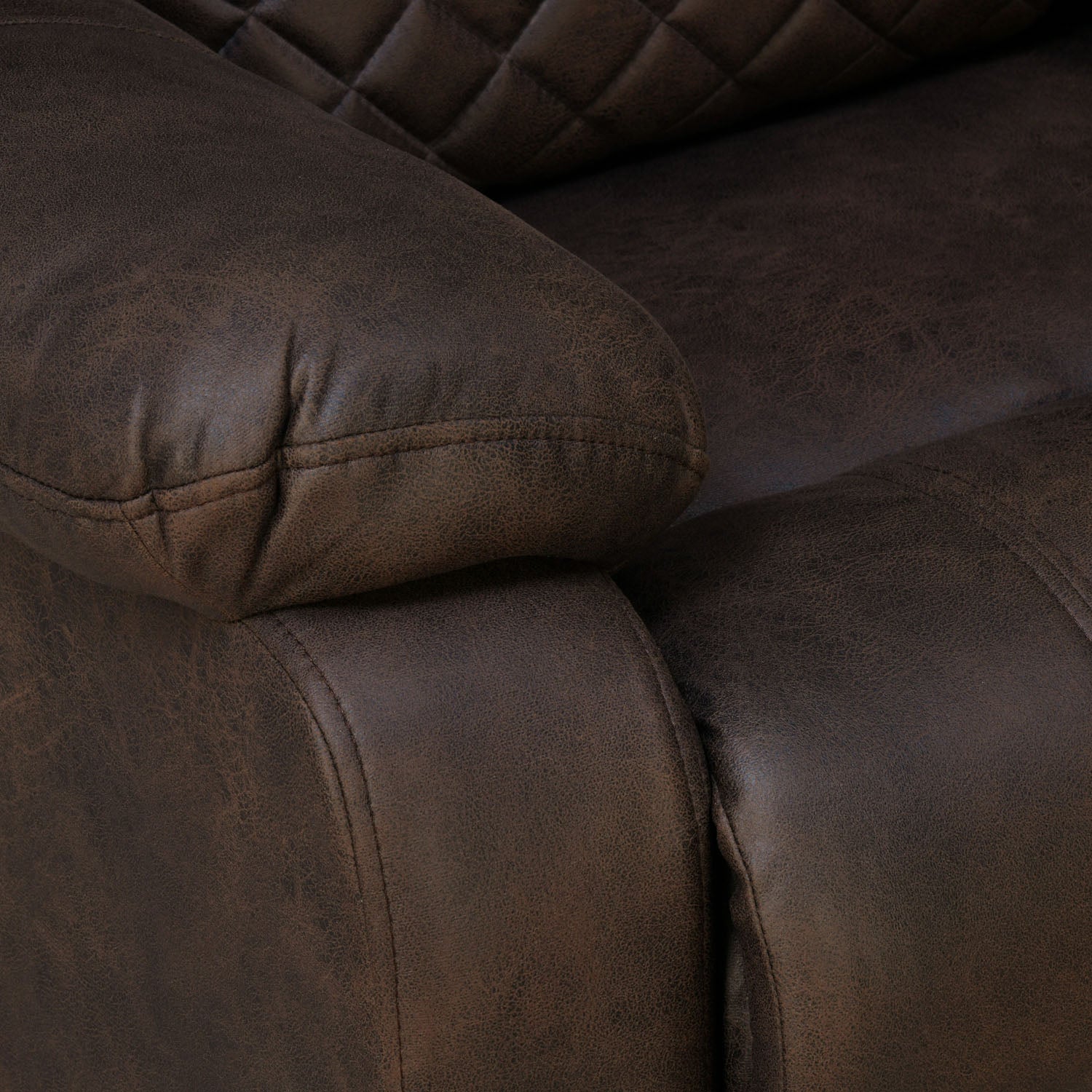 Dallas 3 Seater Fabric Electric Recliner (Brown)