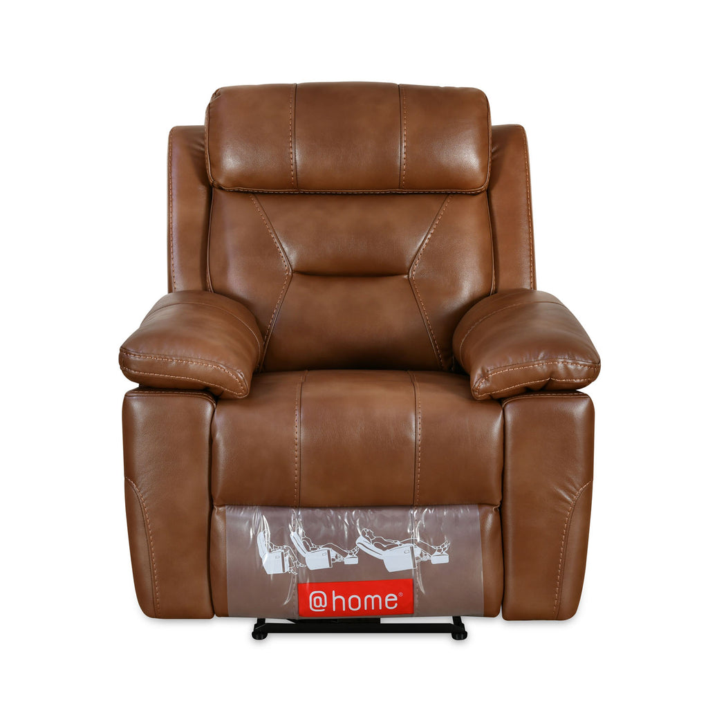 Delp 1 Seater Nappa Aire Leather Electric Recliner (Choco Brown)