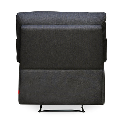 Derek 1 Seater Fabric Manual Recliner (Charcoal Brown)