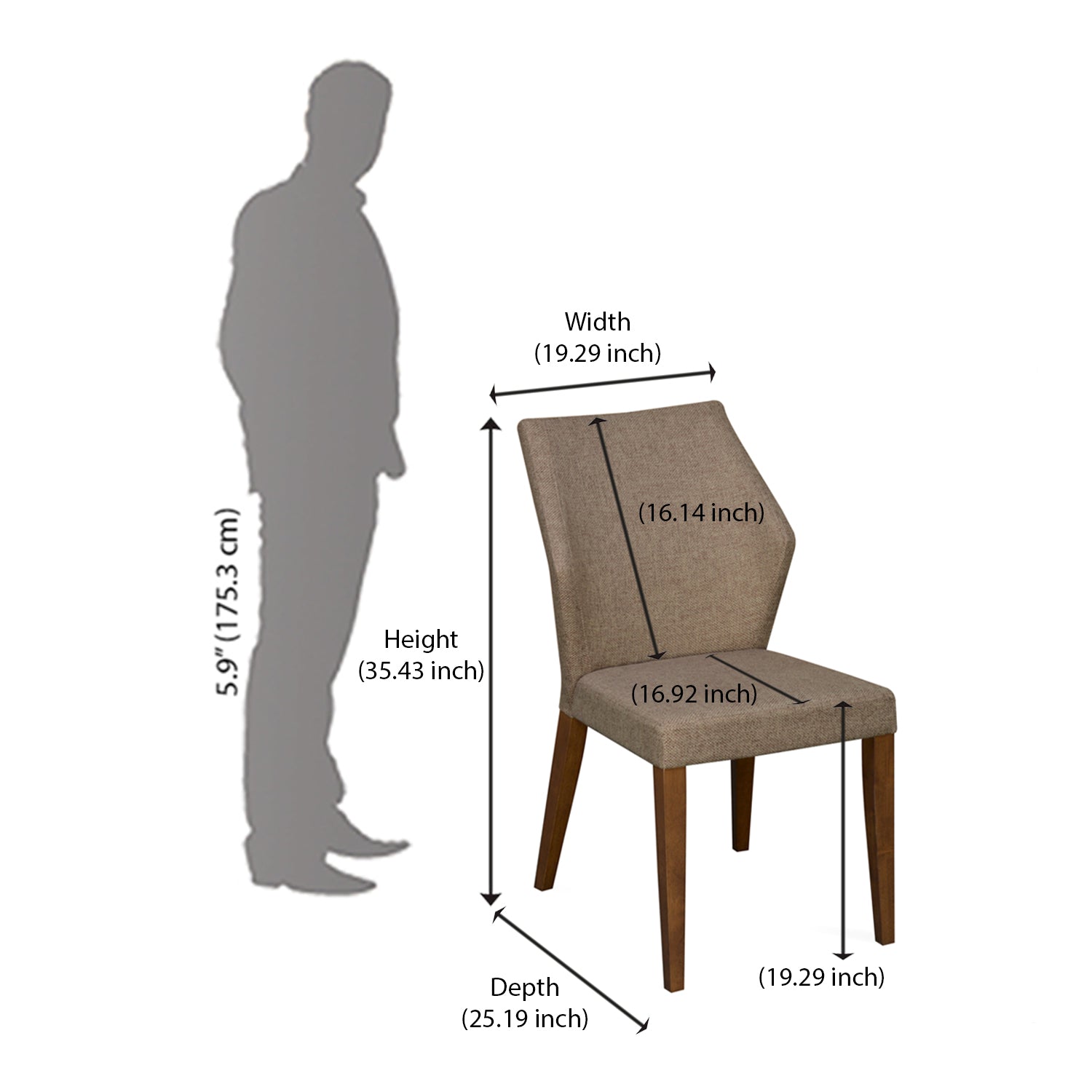 Devin Dining Chair (Brown)