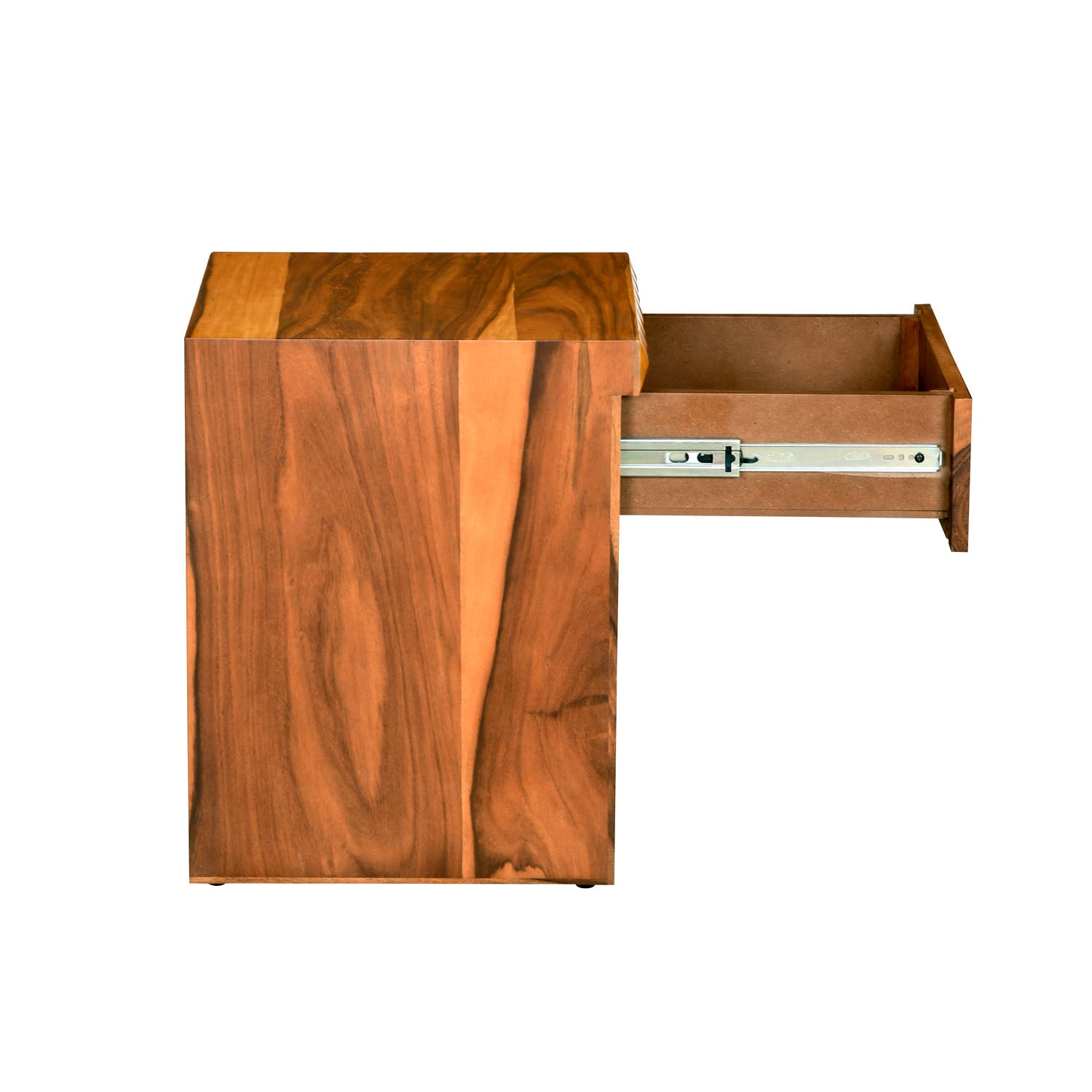 Dewsbury Solid Wood Nightstand with Drawer Storage (Walnut)