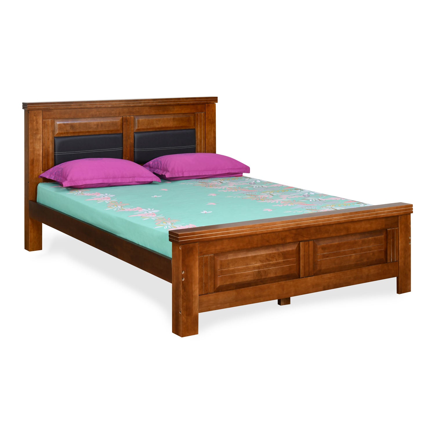 Dexter Solid Wood King Bed (Cappucino)