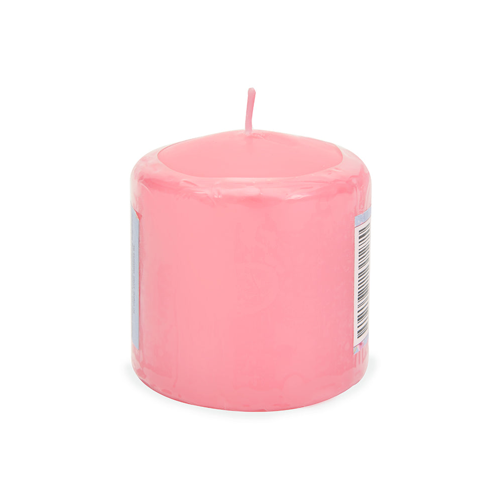 Orchid Garden Scented Wax Pillar Candle (7 cm, Pink)