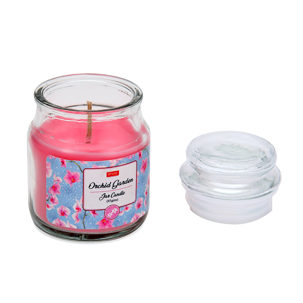 Orchid Garden Scented Wax Jar Candle (Pink)