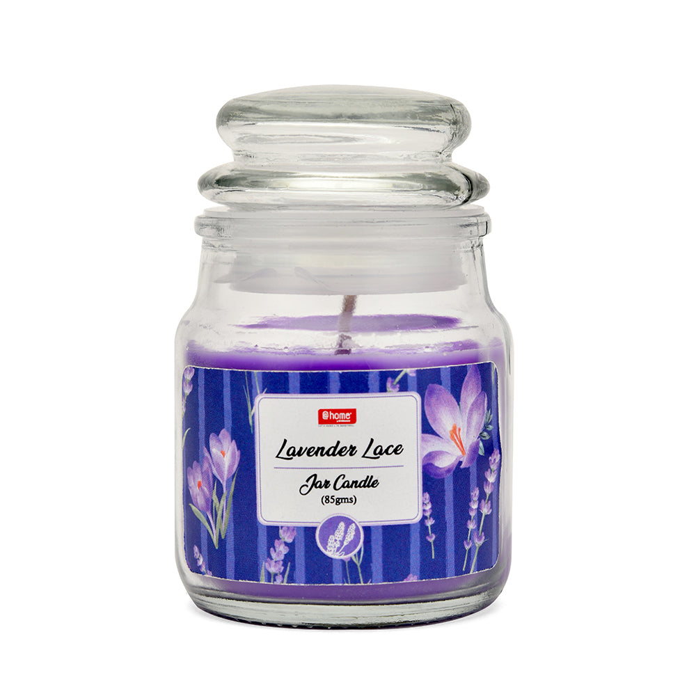 Lavender Lace Scented Wax Jar Candle (Purple)