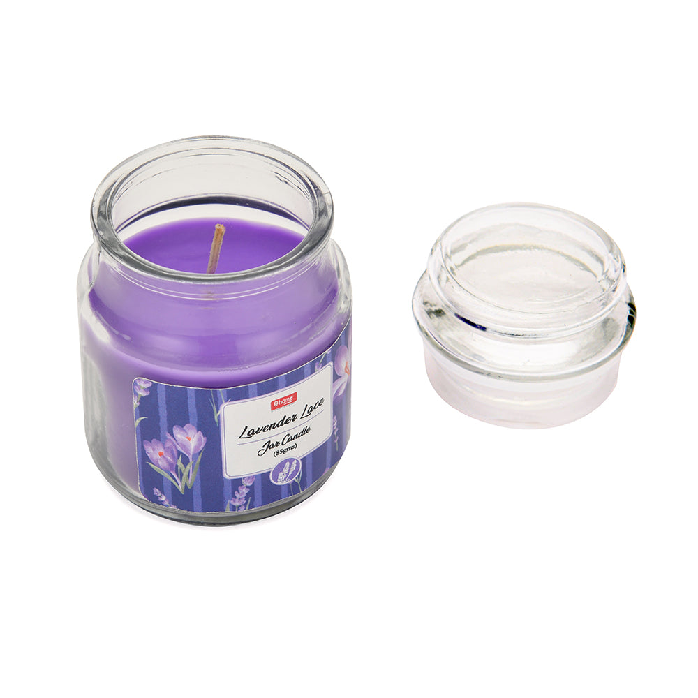Lavender Lace Scented Wax Jar Candle (Purple)