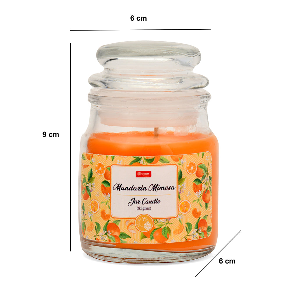 Mandarin Mimosa Scented Wax Jar Candle (Orange)