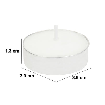 Unscented Wax Tealight Candles Pack of 20 (White)