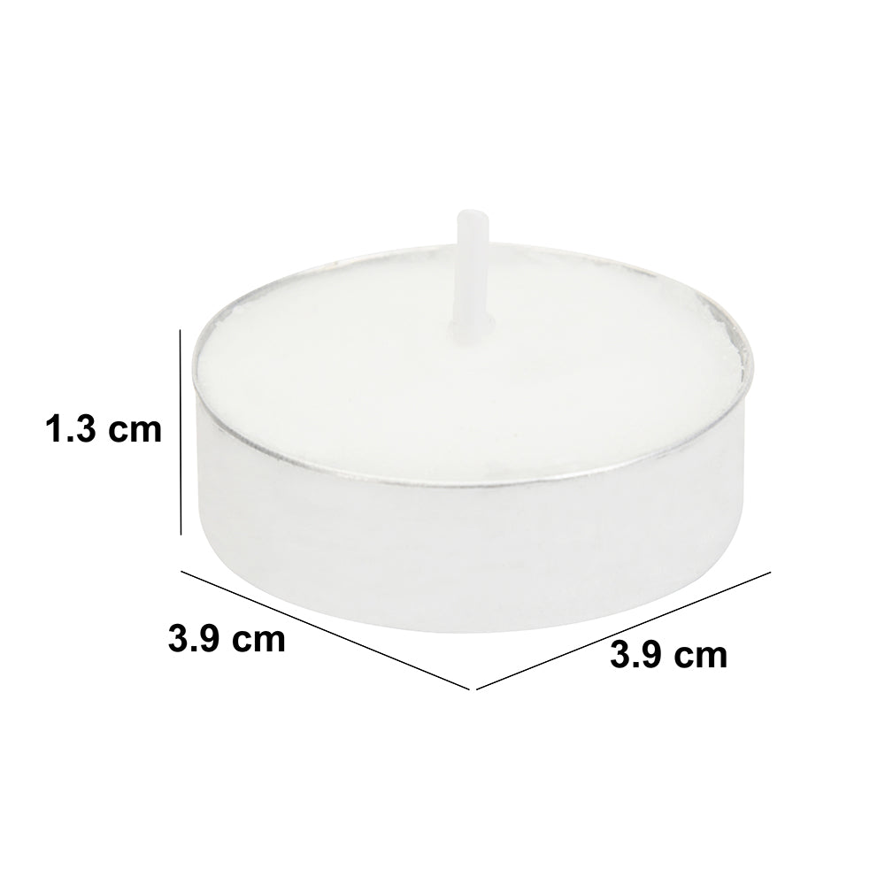 Unscented Wax Tealight Candles Pack of 50 (White)