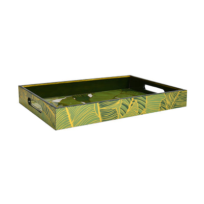 Printed MDF Serving Trays Set of 2 (Green)