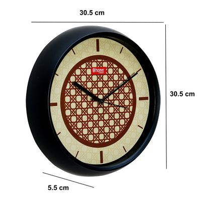 Maze Plastic Analog Wall Clock (Brown & Beige)