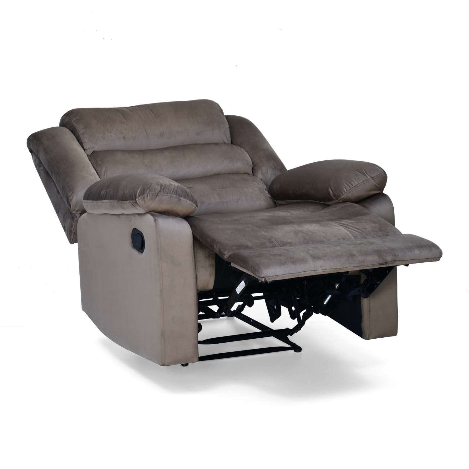 Sierra 1 Seater Fabric Manual Recliner Sofa (Brown)