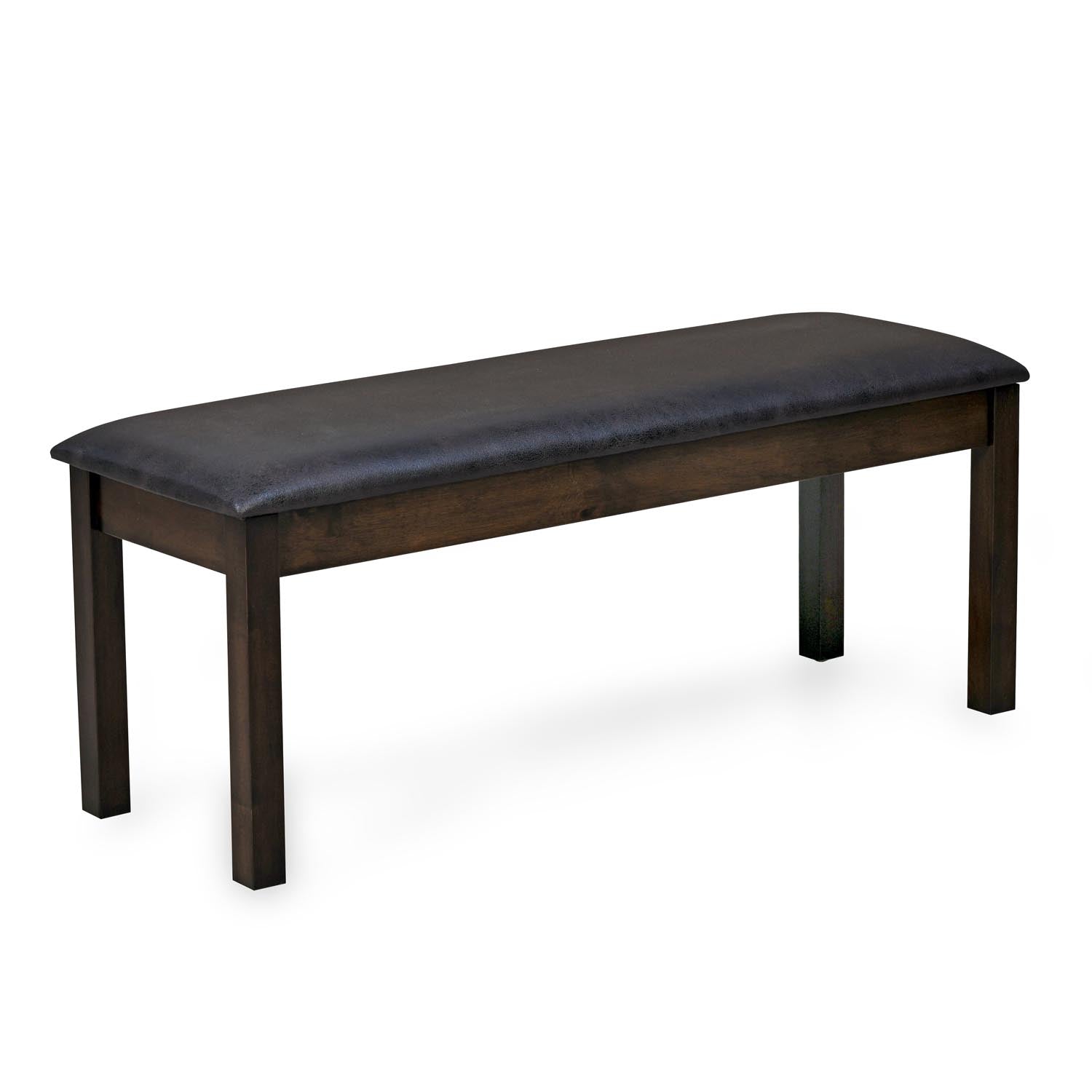 Camden 6 Seater Solid Wood Dining Set With Bench (Dark Walnut)