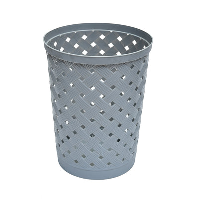 Polypropylene Woven Trash 13 L Open Dustbin (Grey)