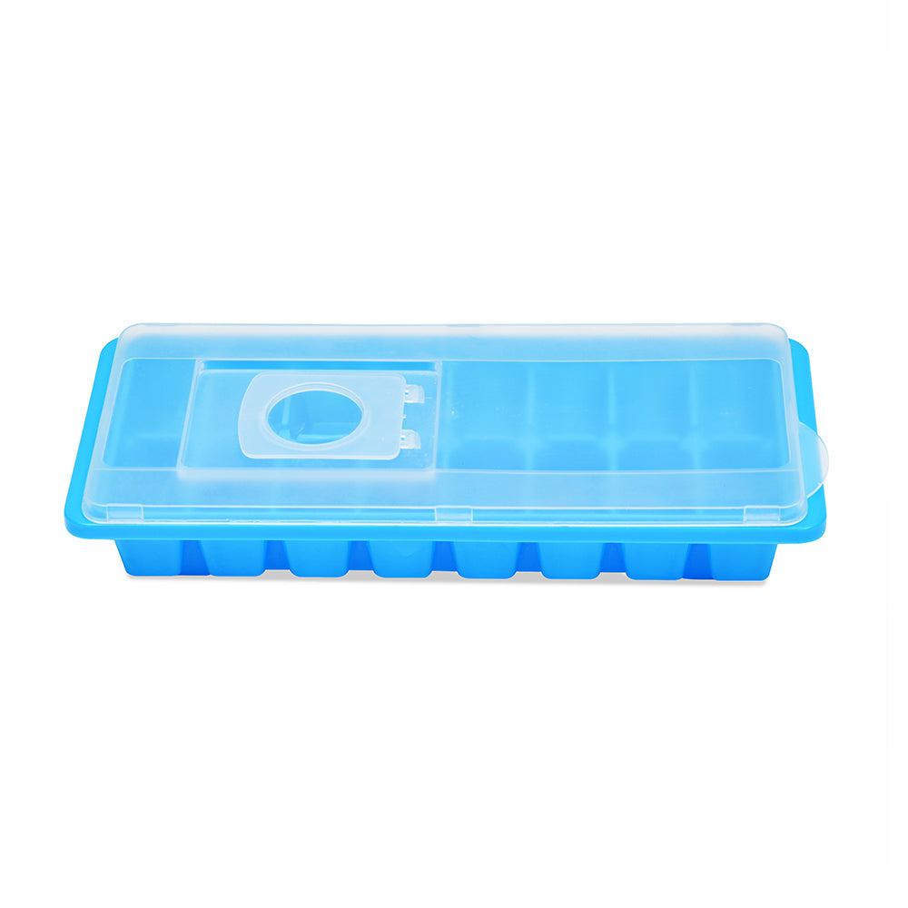 Ice Cube Tray With Lid Set of 2 (Blue)
