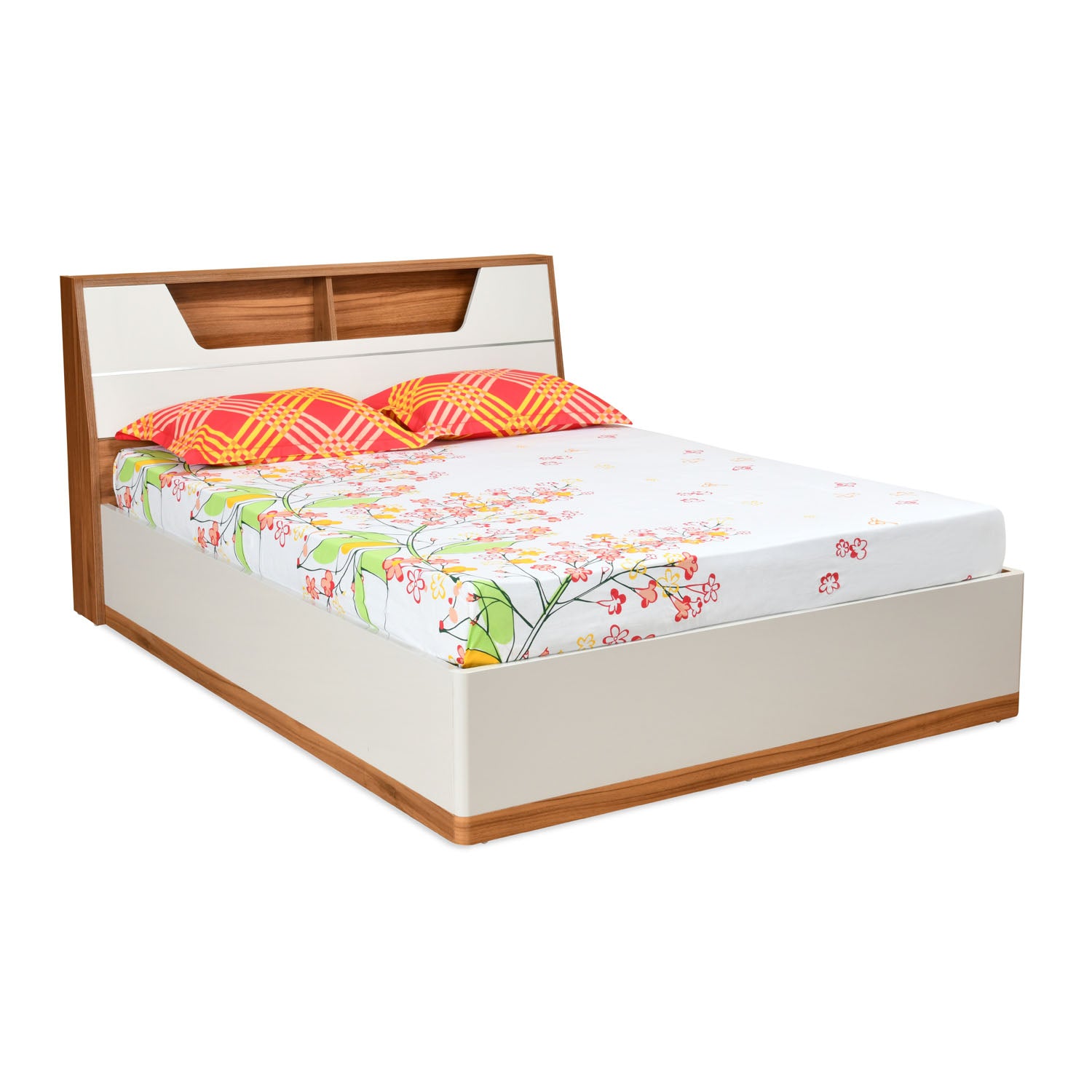 Eternal Queen Bed With Hydraulic Storage (Teak)
