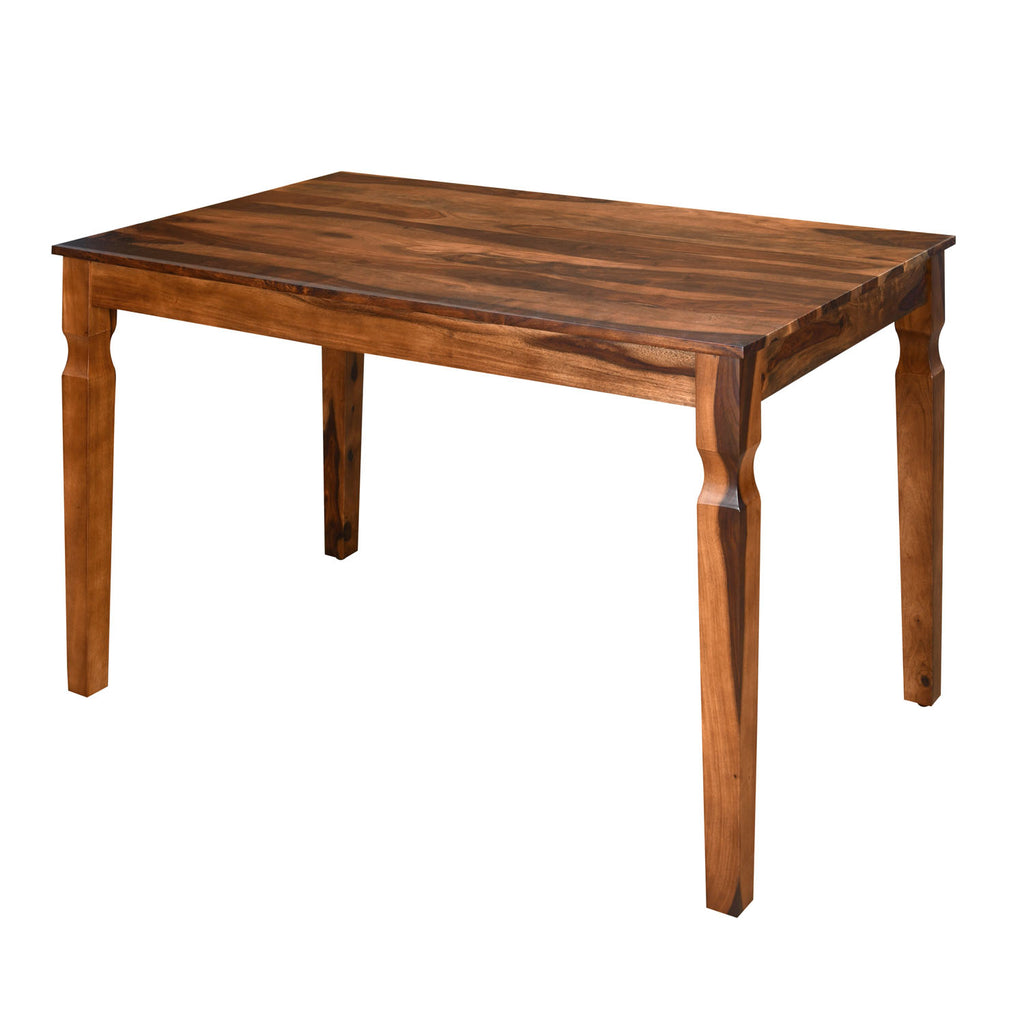 Europa Solid Wood 4 Seater Dining Table (Walnut)