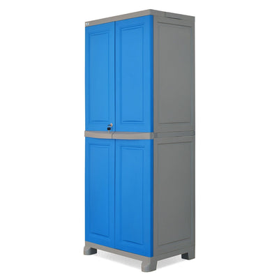 Nilkamal Freedom Big 1 (FB1) Plastic Storage Cabinet (Deep Blue and Grey)