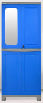 Nilkamal Freedom Big 1 (FB1M) Plastic Storage Cabinet with Mirror(Deep Blue & Grey)