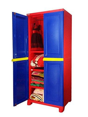 Nilkamal Freedom Big 1 (FB1) Plastic Storage Cabinet (Pepsi Blue, Bright Red and Yellow)