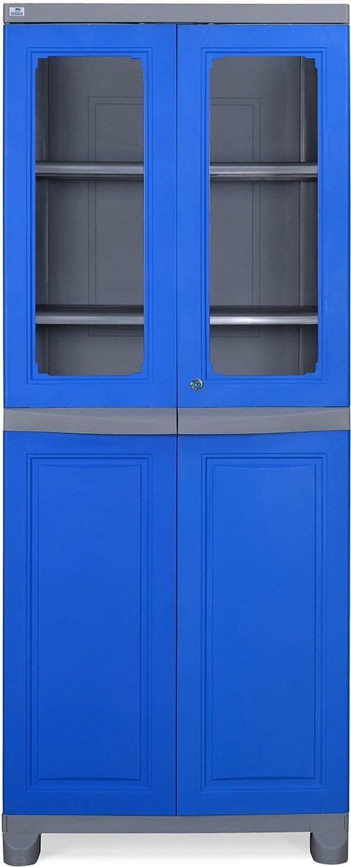 Nilkamal Freedom Big 2 Plastic Cabinet (Deep Blue & Grey)