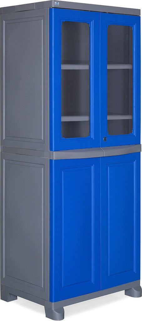 Nilkamal Freedom Big 2 Plastic Cabinet (Deep Blue & Grey)