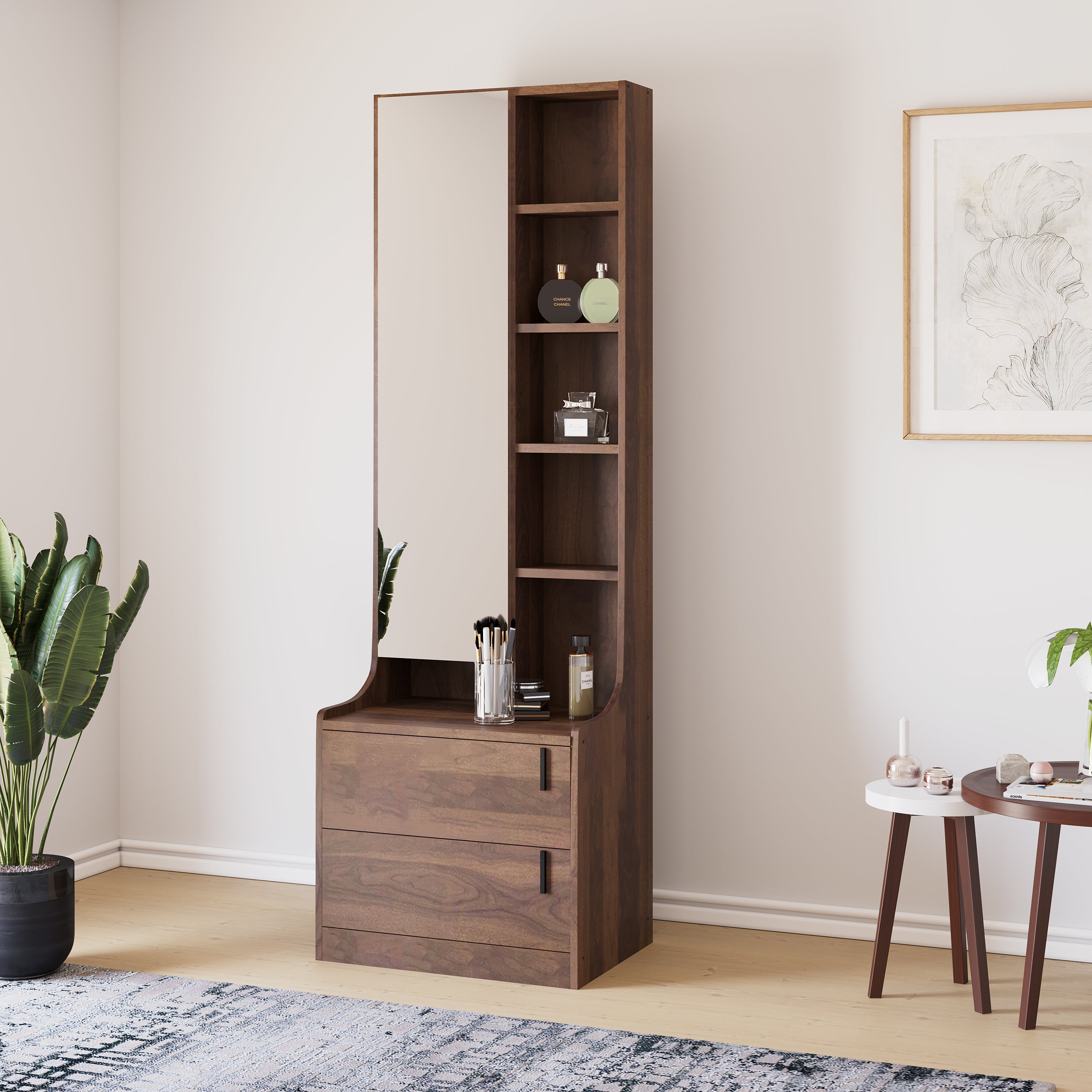 Buy Serra Dresser With Mirror (Wenge)Online- @Home by Nilkamal