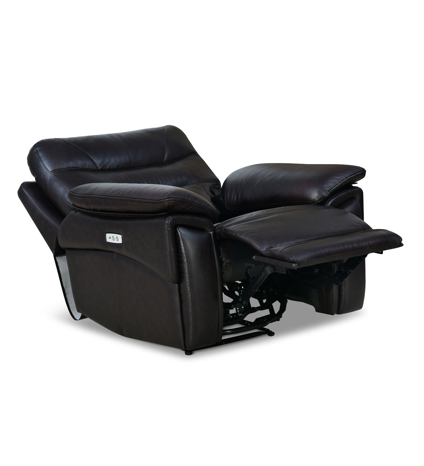 Bakewell 1 Seater Leather Powered Recliner (Brown)