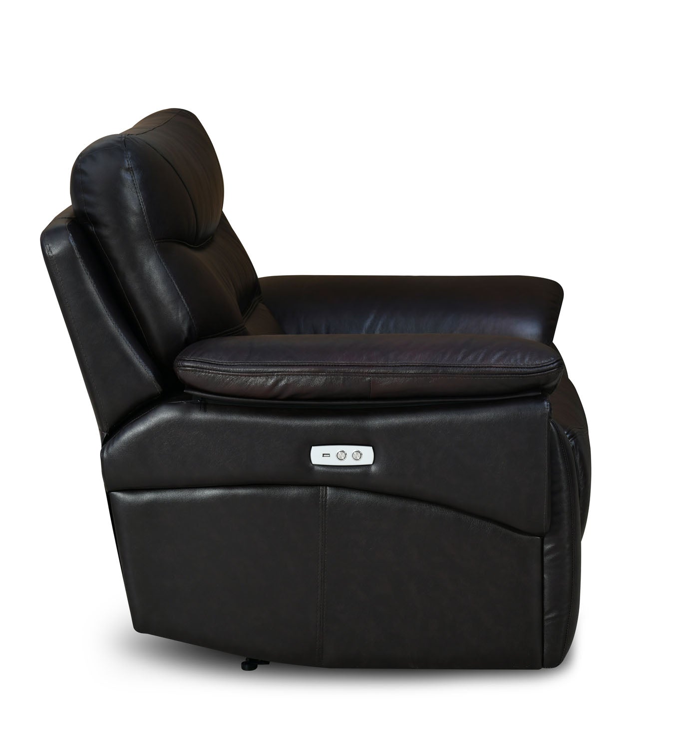 Bakewell 1 Seater Leather Powered Recliner (Brown)
