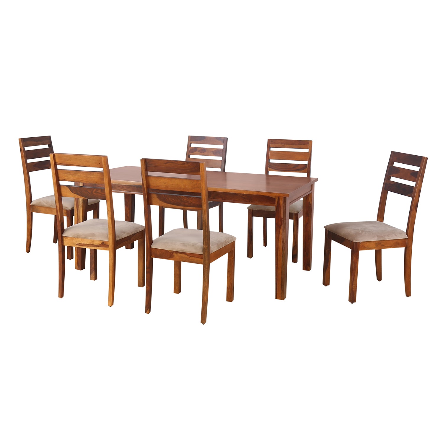Stassy 6 Seater Dining Set (Brown)