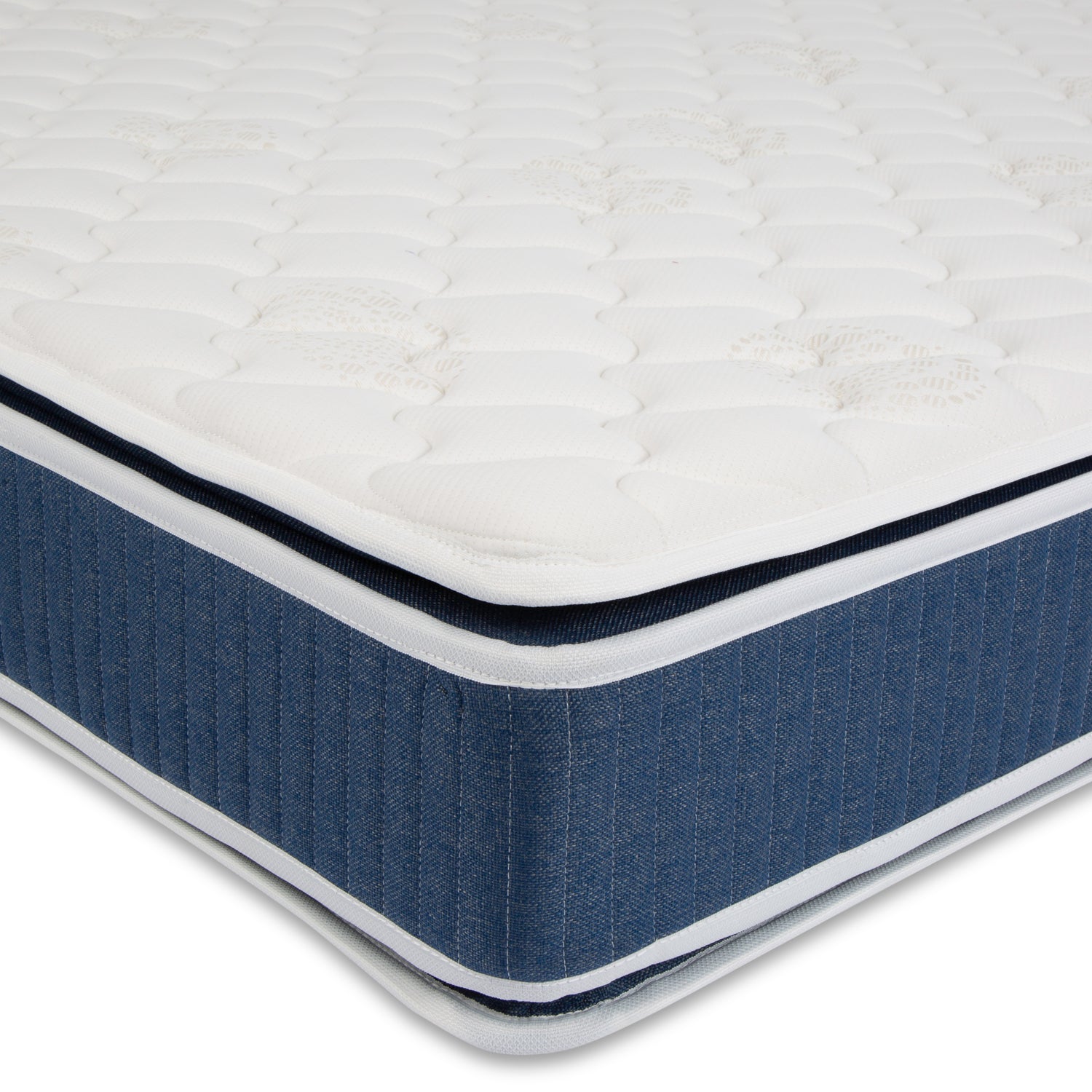 Flora Double Pillow Top 6 inch King Bed Spring Mattress (Blue)