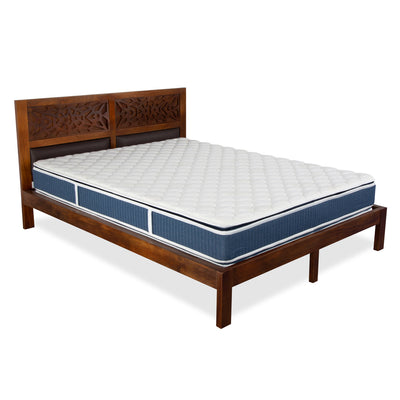 Flora Double Pillow Top 6 inch King Bed Spring Mattress (Blue)