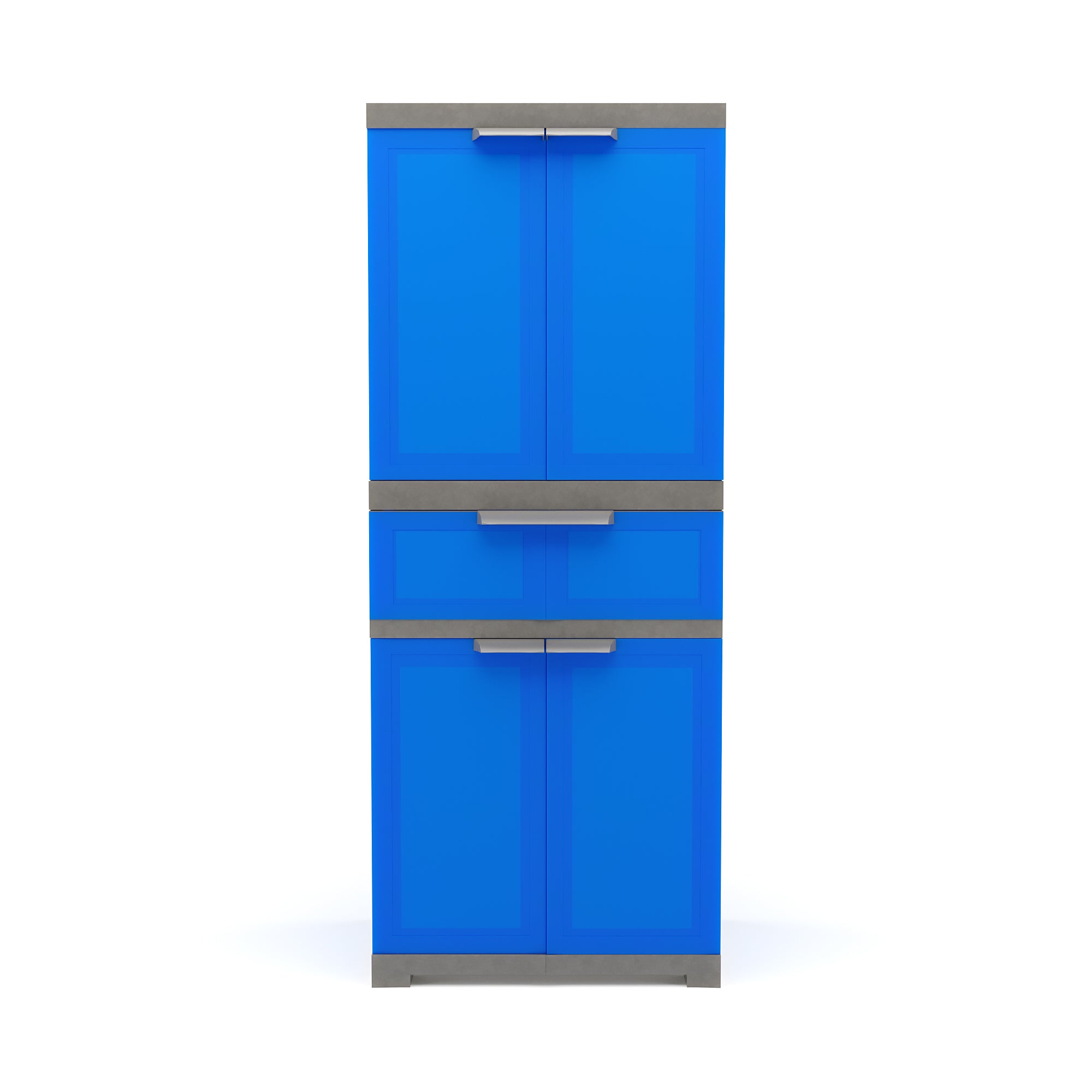Nilkamal Freedom FMDR 1C Plastic Storage Cabinet with 1 Drawer (Deep Blue & Grey)