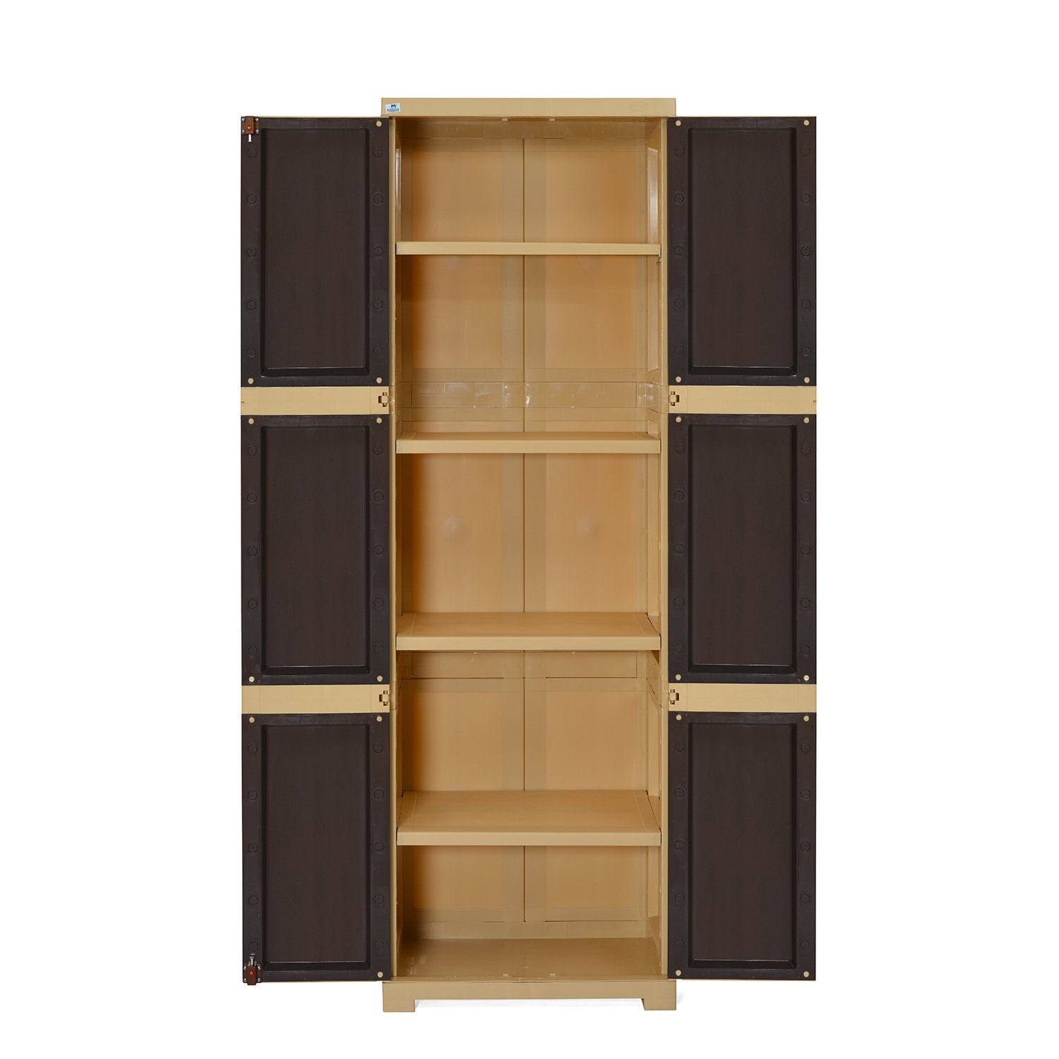 Nilkamal Freedom Mini Large (FML) Plastic Storage Cabinet (Weathered Brown/Biscuit)