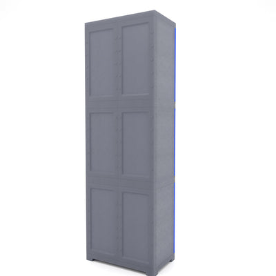 Nilkamal Freedom Mini Large (FML) Plastic Storage Cabinet (Deep Blue/Grey)