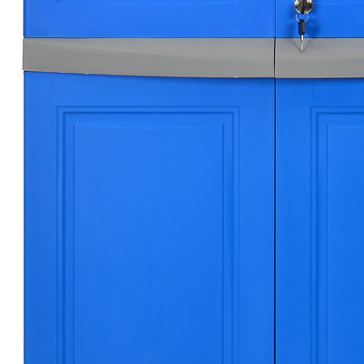 Nilkamal Freedom Big 1 (FB1M) Plastic Storage Cabinet with Mirror(Deep Blue & Grey)