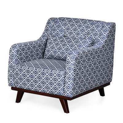Gilmore 1 Seater Fabric Sofa (Blue)
