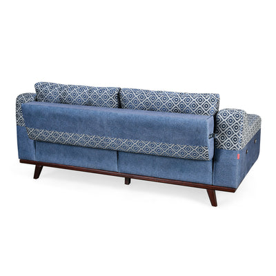 Gilmore 2 Seater Fabric Sofa (Blue)