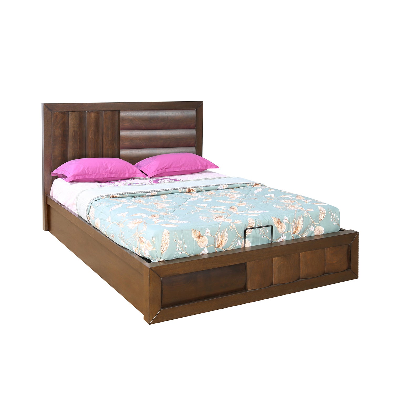 Gladiator King Bed With Hydraulic Storage (Brown)