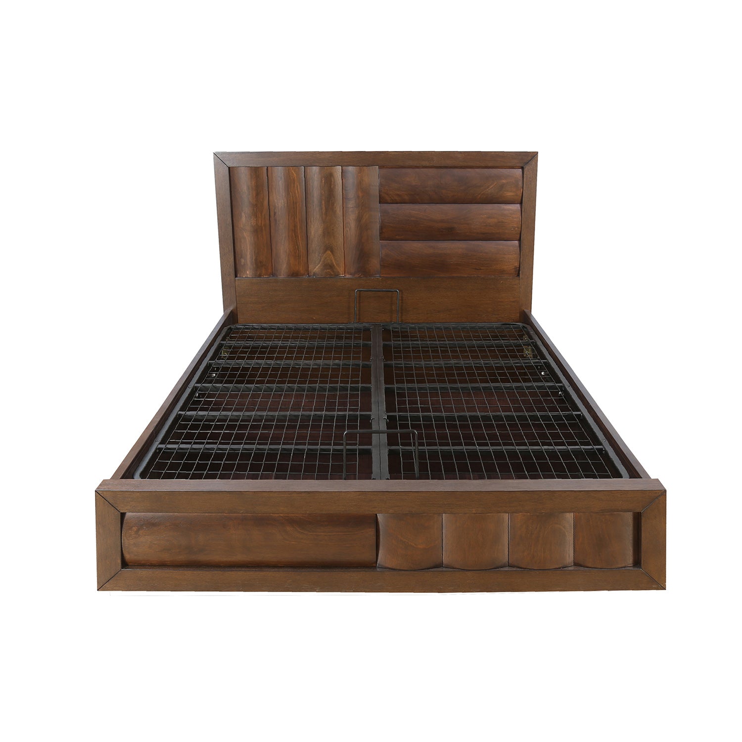 Gladiator Queen Bed With Hydraulic Storage (Brown)
