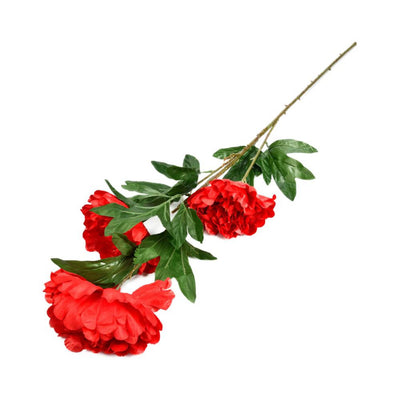 Peony Artificial Flower Stick (Red)