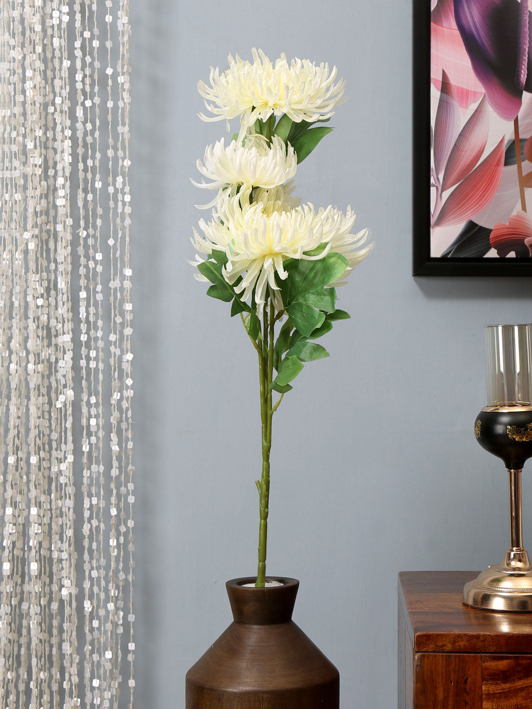 Chrysanthemum Artificial Stick (White)