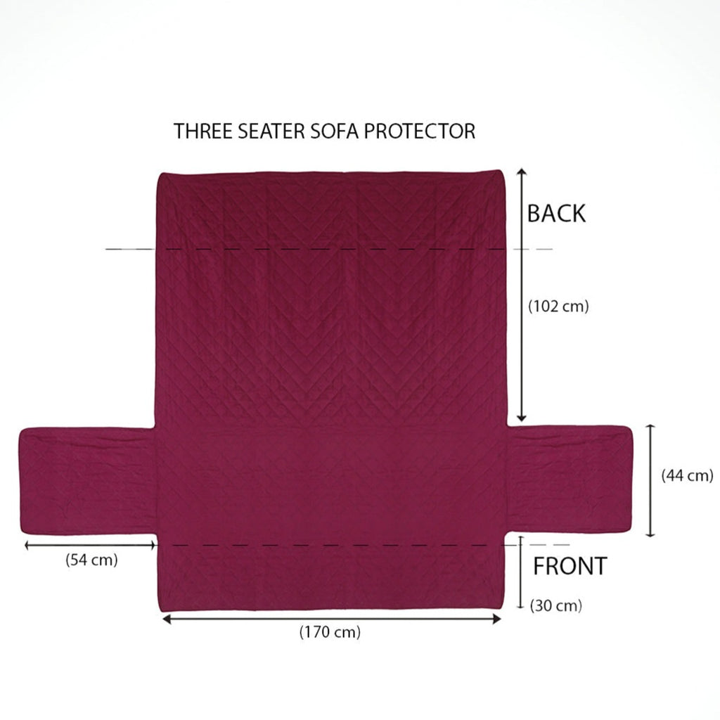 3 Seater Reversible Sofa Cover 179 cm x 279 cm (Lavender & Fushcia)